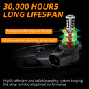 LED Headlight 6000K 2000W 300000LM Low Beam bulbs High Power Generic