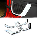 4pcs ABS Trunk Sundry Net String Bag Frame Trim For Renegade 2011+ 4Door Silver/Orange Generic
