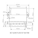 DC 12V/24V Step Down To DC 5V 15A 75W Voltage Regulator Reducer Power Converter