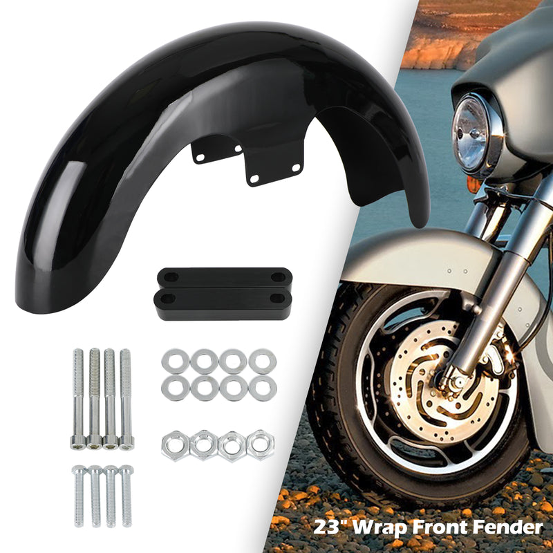 23" Wrap Front Fender For Touring Electra Street Road Glide Baggers FLHT FLHR