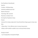 Universal 1.25'' 32mm Engine Crash Bar Highway Foot Peg Mount Clamp Bracket Generic