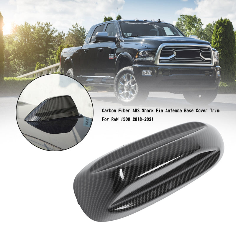 Carbon Fiber ABS Shark Fin Antenna Base Cover Trim For RAM 1500 2018-2021 Generic