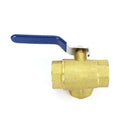 1" Ball Valve Female L Port 600 WOG NPT Brass Ball Valve Threaded Plumbing