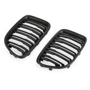 Matt Black Dual Slats Front Hood Kidney Grill Grille Fit BMW X1 E84 2009-14 SUV