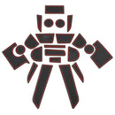 Door Mats Cup Holder Non-Slip Pads For  Charger 2015-2019 Red Generic