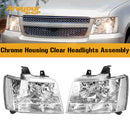 Chevrolet Tahoe 2007-2014 Chrome Housing Clear Headlights Assembly