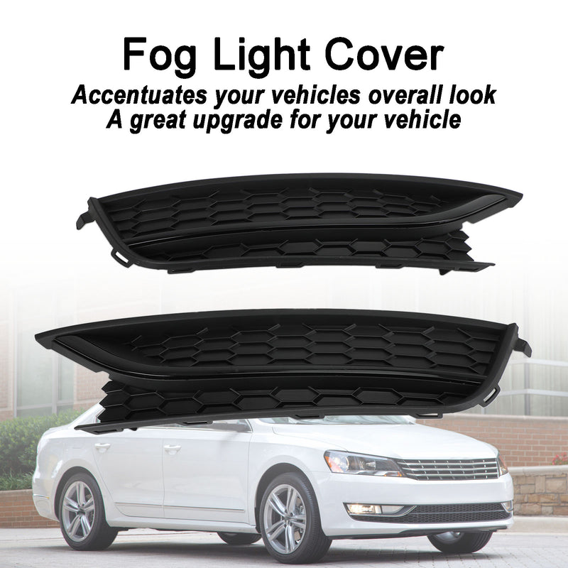 2PCS Volkswagen Passat 2012-2015 Front Driving Fog Light Cover Black