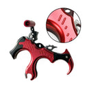 Archery 3 Finger Grip Caliper Arrow Release Aids Aluminum Compound Bow Hunting