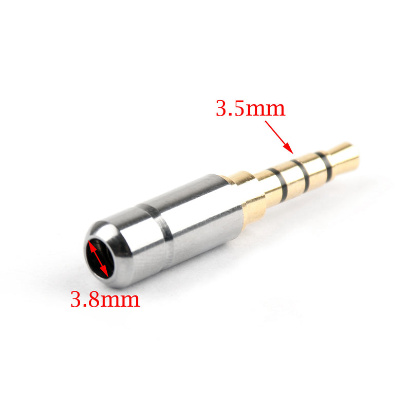 4Pcs Mini 3.5mm Stereo 4 Pole Jack Plug Audio Connector For Repair Headphone