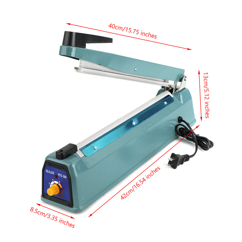 Economic 12"Impulse Heat Sealer 300mm Metal Poly Bag Hand Sealing Machine