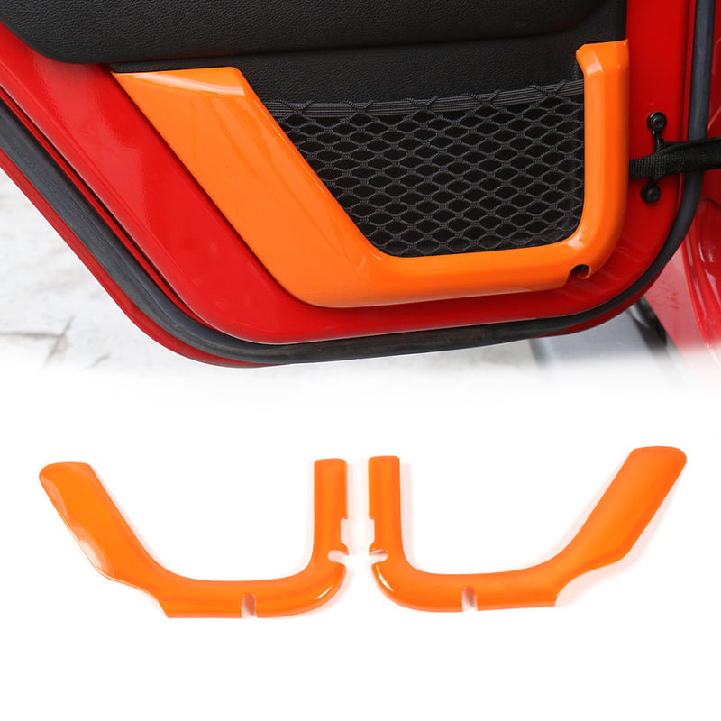 2pcs ABS Trunk Sundry Net String Bag Frame Trim For Renegade 2011+ 2Door Silver/Orange Generic
