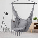Indoor/Outdoor Hammock Chair Hanging Rope Swing With Cushions 150KG Load Bearing