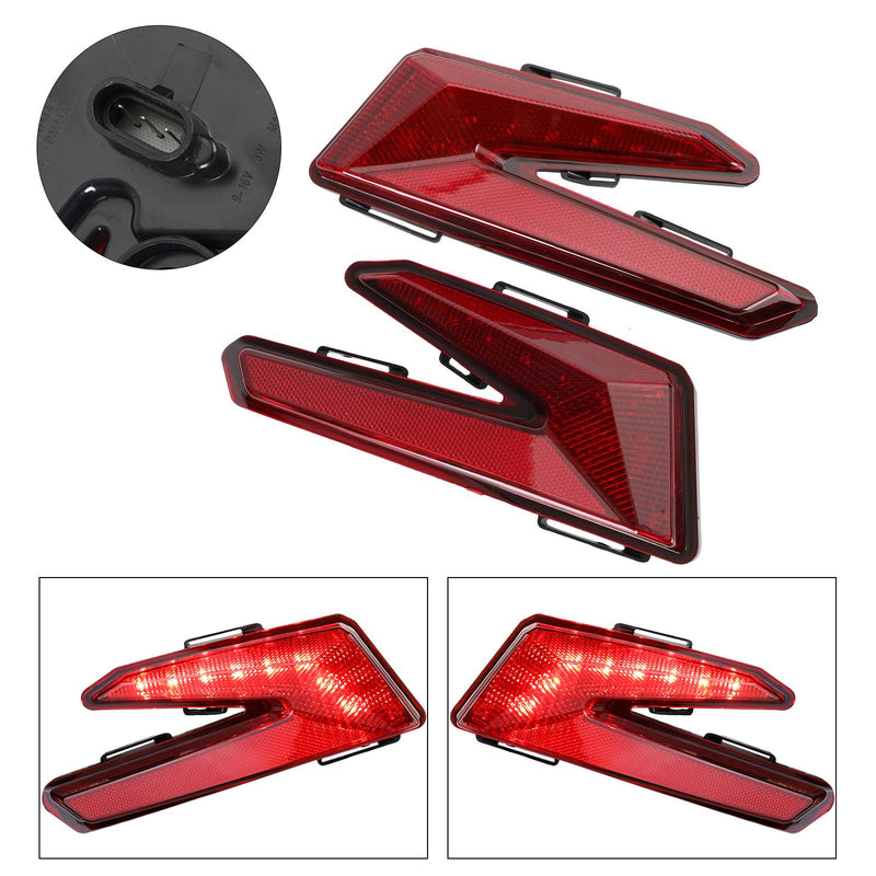 Left Right Red LED Brake Tail Lights For Can Am Maverick x3 TURBO 2017-2021 Generic