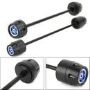 FRONT + REAR Axle Fork Wheel Slider Blue Fit for Ducati Scrambler 400 800 1100 Generic