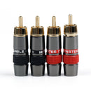 4 Pcs High Quality Copper RCA Plug Audio Cable Solder Connector