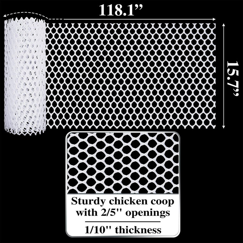 15.7IN Plastic Chicken Fence Floral Netting Mesh Garden Patio Protective Net