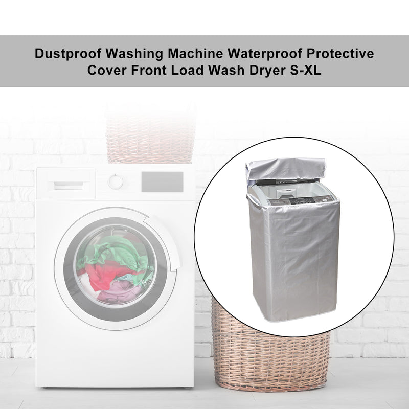 Dustproof Washing Machine Waterproof Protective Cover Front Load Wash Dryer S-XL