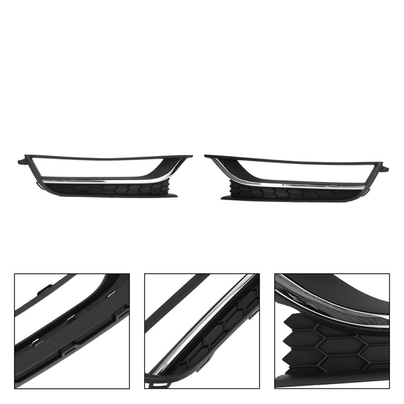 2PCS VW Passat 2012-2015 Front Driving Fog Light Cover Black & Chrome