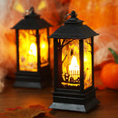 Halloween Portable Mini LED Wind Lantern Party Decoration Fireplace Light
