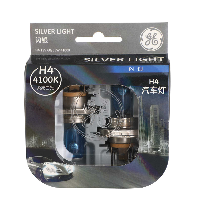 H4 Car Headlight For GE Sliver Light 4100K 60/55W Pretty White Light Generic