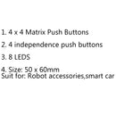 5Set 8LED Push Button Matrix Keypad 16 Key Switch Keyboard For Arduino AVR ARM