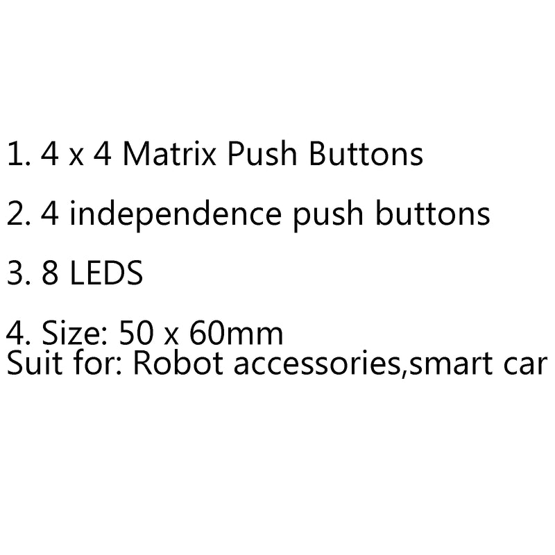5Set 8LED Push Button Matrix Keypad 16 Key Switch Keyboard For Arduino AVR ARM