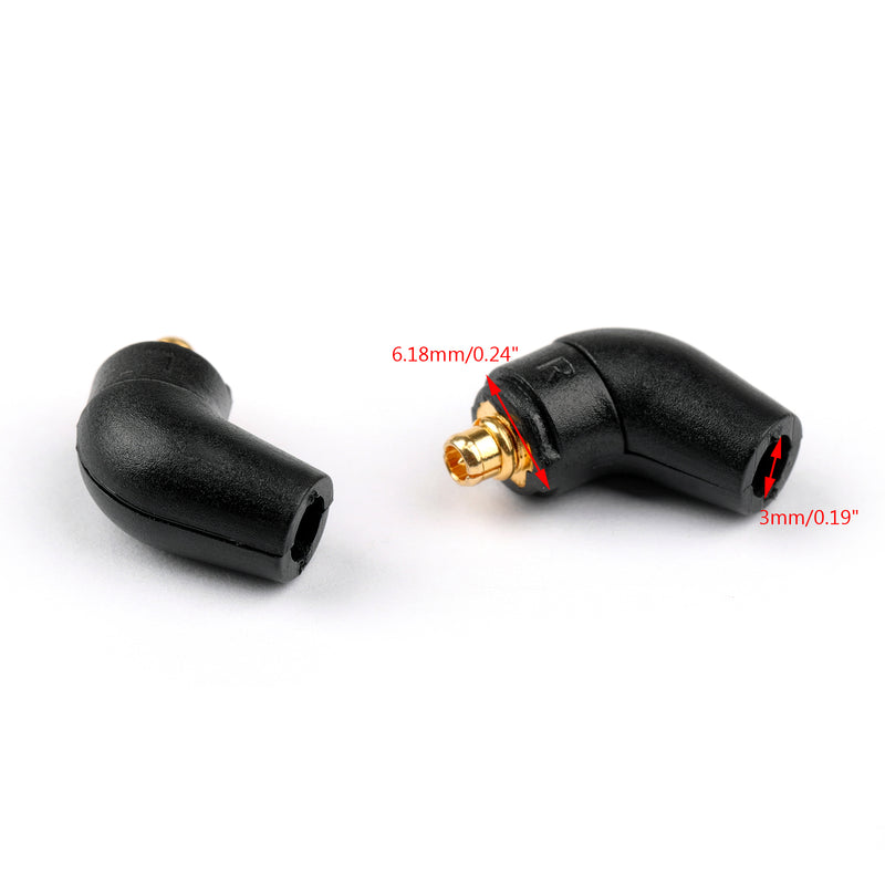 4Pair For Etymotic SE315 SE535 UE900 Earphone Cable Pin Connector Plug Black