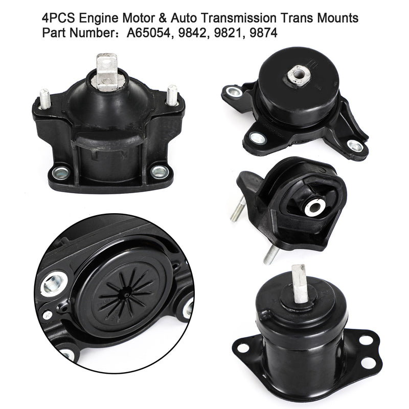 4PCS Honda Accord 2.4L 2013-2016 Engine Motor & Auto Transmission Trans Mounts Fedex Express