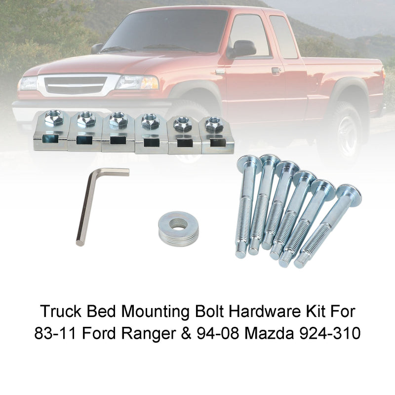 1983-2021 Ford Ranger & 1994-2008 Mazda B3000 924-310 Truck Bed Mounting Bolt Hardware Kit