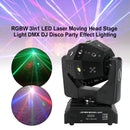 RGBW 3 In1 LED Laser Moving Head Stage Light DMX DJ Disco Party Effect Lighting