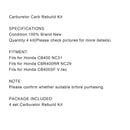 4X Vergaser Reparatur Satz für Honda CB400 NC31 CBR400RR NC29 CB400SF V-tec Generic