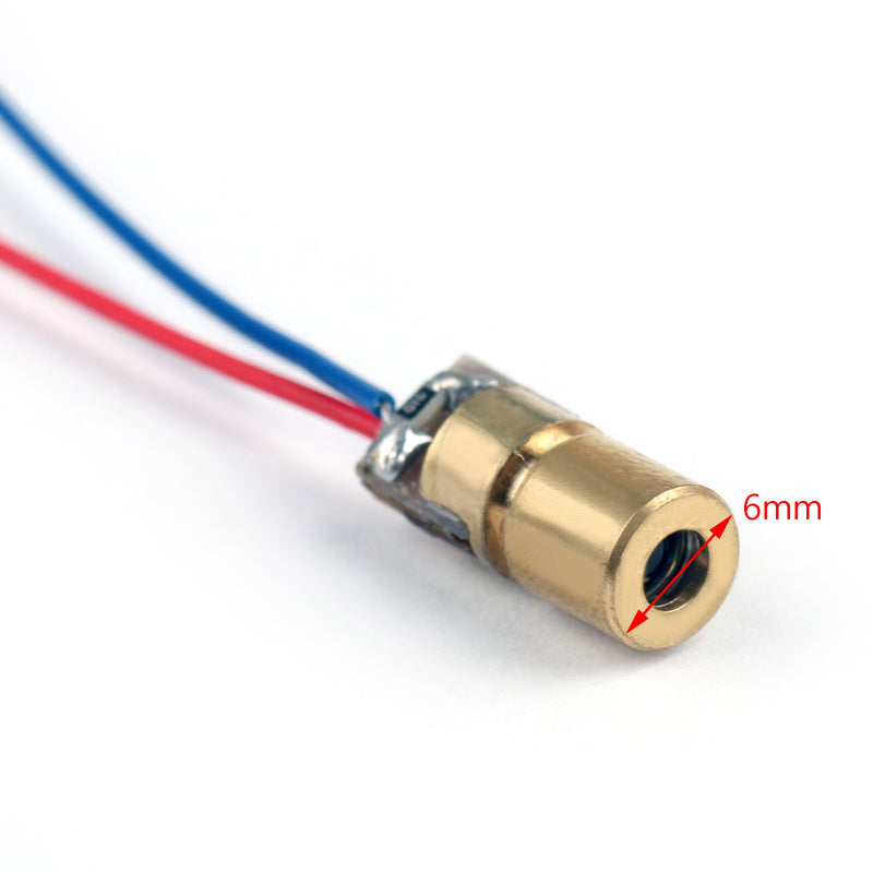 100Pcs Laser Diode Module Mini 650nm 6mm 5V 5mW Laser Dot Diode Head WL Red