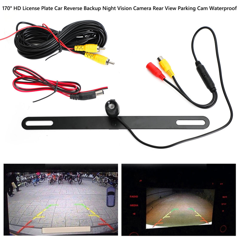 170? HD Car Reverse Backup Night Vision Camera Rear View Parking Cam Waterproof Generic