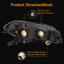 Chevrolet Malibu 2008-2012 Black Housing Clear Amber Headlights Assembly