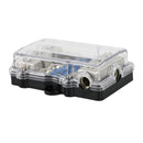 3 Way Mini ANL Blade Fuse Block Holder, Copper 2/4 Gauge to 4/6/8 Gauge 60 Amp