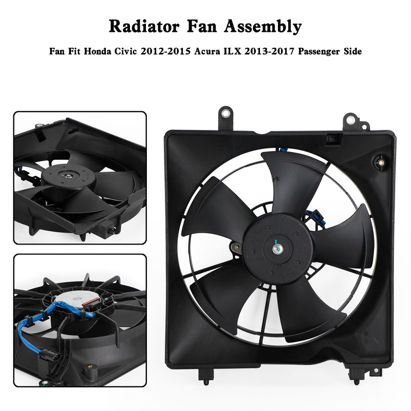 Radiator Cooling Fan Fit Honda Civic 2012-2015 Acura ILX 2013-2017 Driver Side