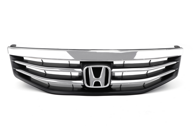 Accord 2011-2012 Honda New Front Upper Bumper Hood Black Chrome Grill Replacement Grille Generic