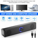 E350T Wired USB Audio Multimedia Computer Desktop 3.5mm Speaker Subwoofer