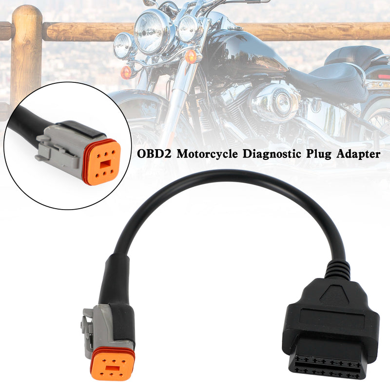 6 Pin to 16 Pin OBD2 Diagnostic Cables Adapter For Touring Electra Glides