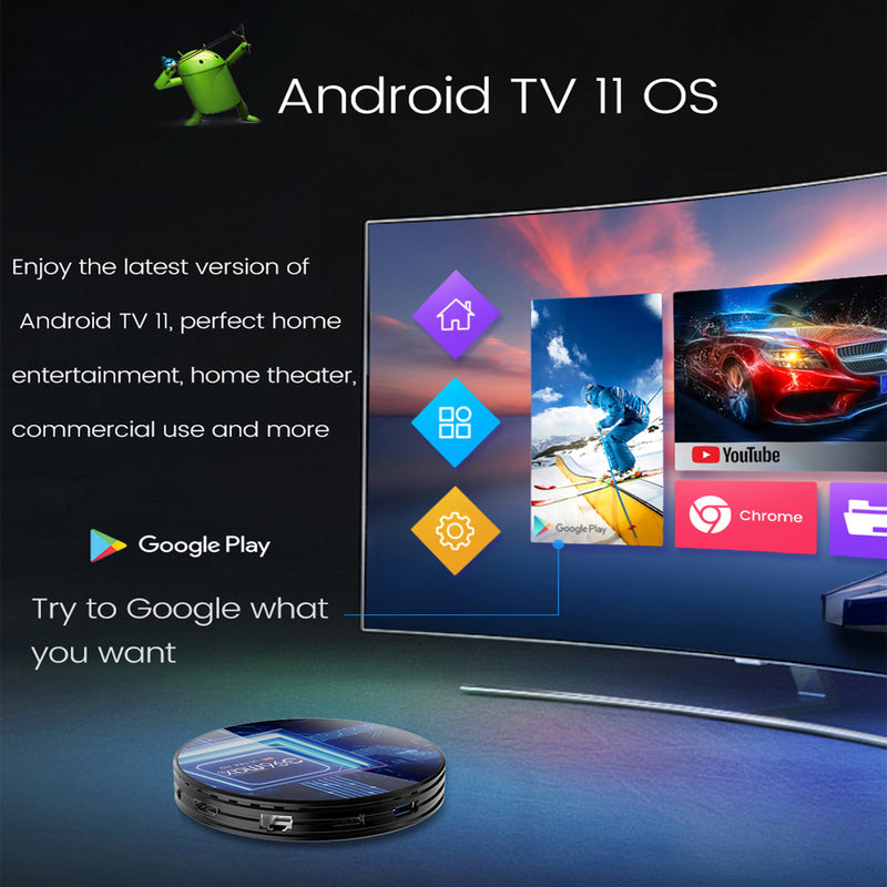 EU Version G96 max x4s Smart Android 11.0 TV Box Quad Core 8K Dual Band WIFI Bluetooth HD Media Stream Player