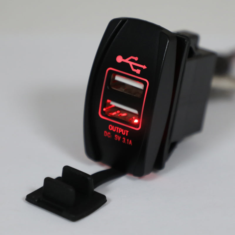 Dual USB Socket Charger for UTV Can Am Polaris RZR Ranger 900 1000 XP 750 Generic