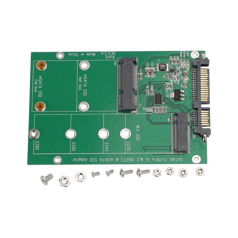 M.2 NGFF mSATA SSD Hard Drive to SATA 3 Adapter PCI-E Card Board Converter