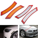 2Pcs Front Bumper Reflector Side Marker Amber For BMW E92 3 Series 2DR 2006-2009
