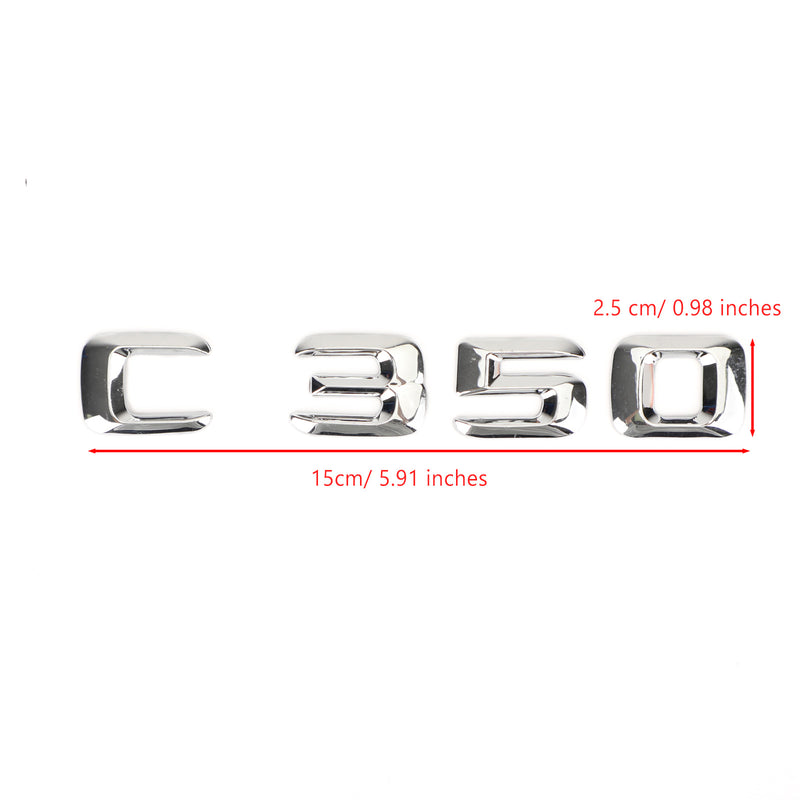 Mercedes C350 Rear Trunk Emblem Badge Nameplate Decal Letters Numbers