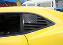 Rear Triangle Quarter Window USA Flag Decal Sticker Trim For Camaro 2010-2015 Generic