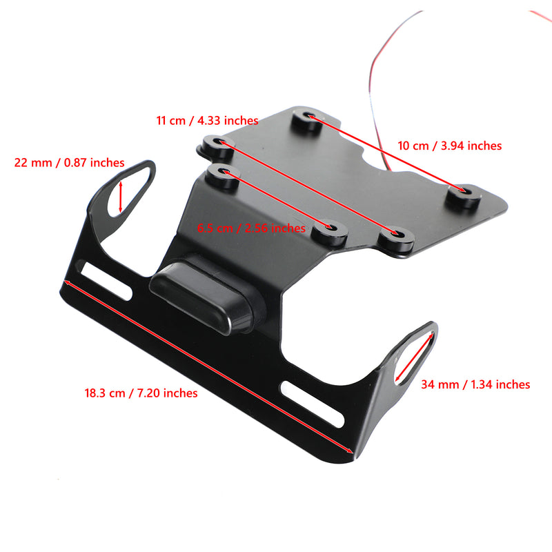 License Plate Holder Frame Bracket fit for YAMAHA Tenere 700 XTZ700 /Rally 2019-2022 Generic