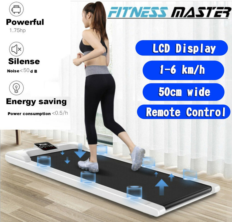Electric Walking Pad Treadmill Home Office Exercise Machine Fitness LCD Display