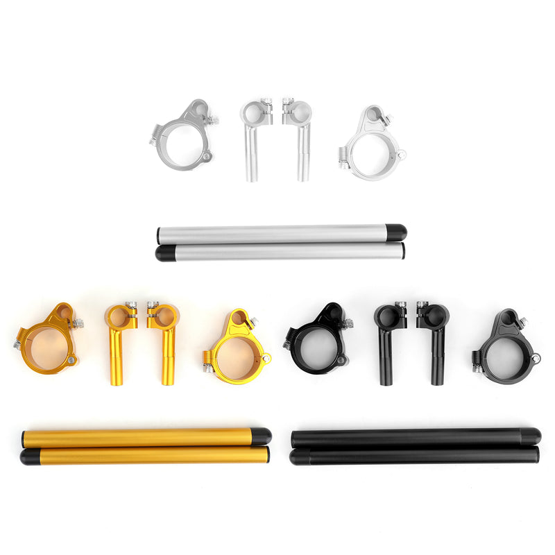Universal Adjustable Rotatable CNC Billet Clip Ons Fork Tube Handlebar Kit 58mm Generic