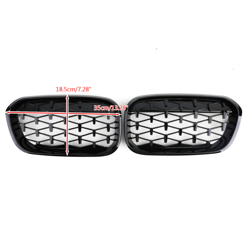 Meteor Black Front Kidney Grille Fit BMW 2015-2017 1 Series F20/F21 Generic