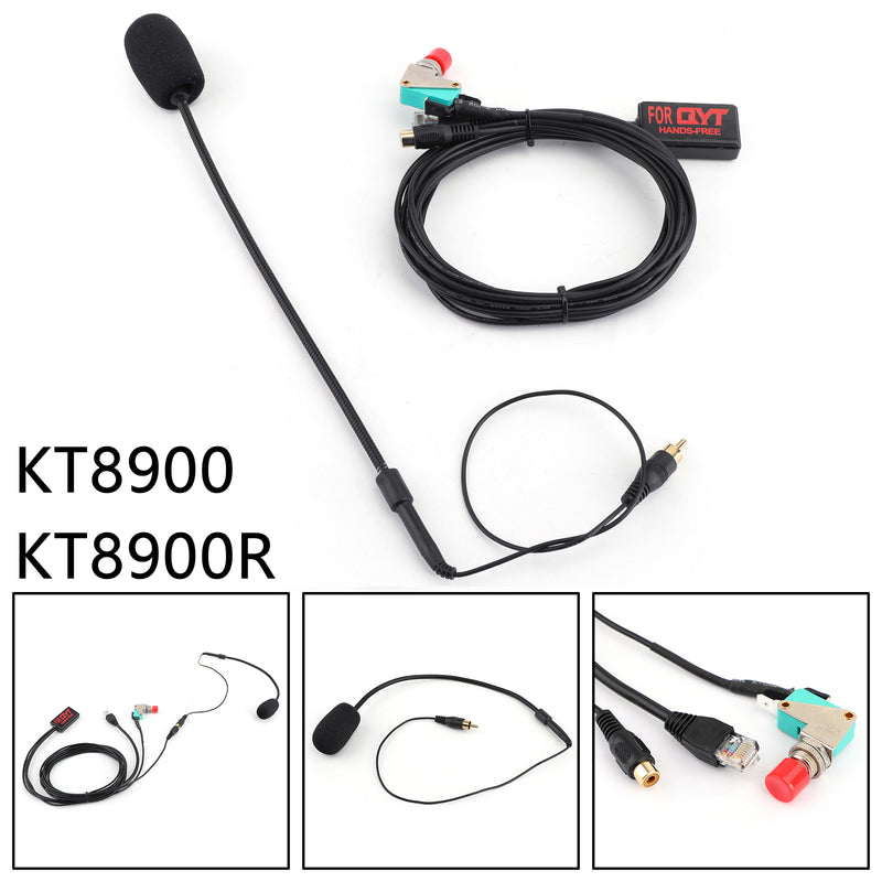 4x Mini Car Radio Finger Big PTT Handsfree Microphone for QYT KT8900 KT8900R